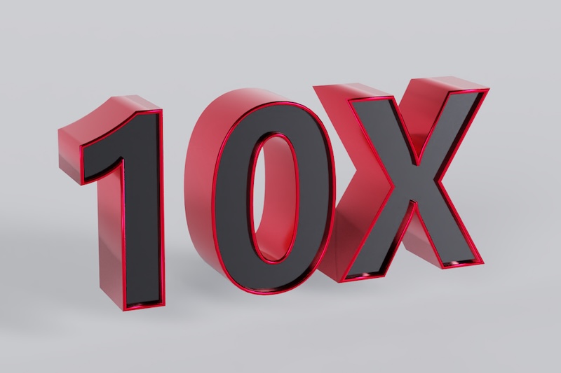 10X